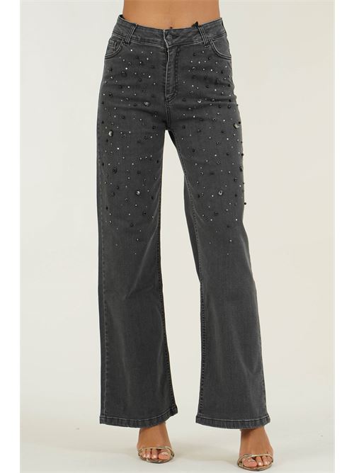 Jeans elastico con applicazioni LAFTY.LIE | 520317GRIGIO SCURO